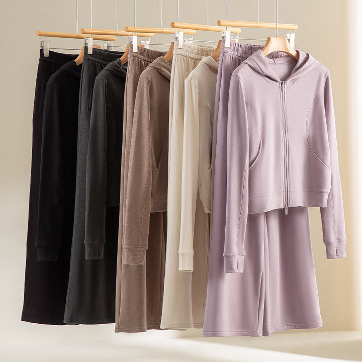 Damen Weite Komforthose mit hohem elastischem Bund und seitlichen Eingrifftaschen Drune