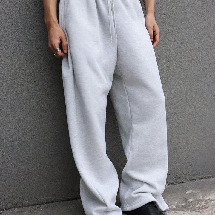 Herren Weite Baggy-Jogginghose mit elastischem Bund, Tunnelzug & extra langem Bein Drune