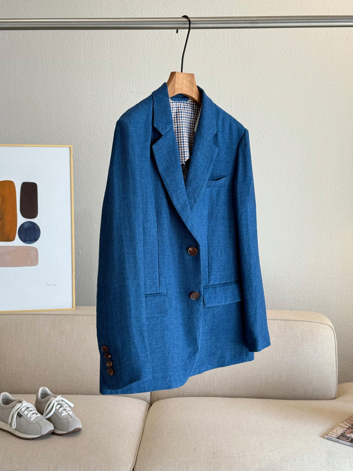 Damen Eleganter Blazer aus hochwertigem Leinen Drune
