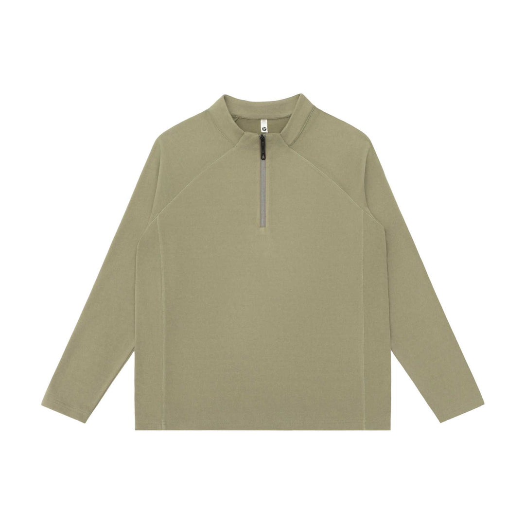 Unisex Halbzip-Sweatshirt mit Troyerkragen und Raglannähten Drune