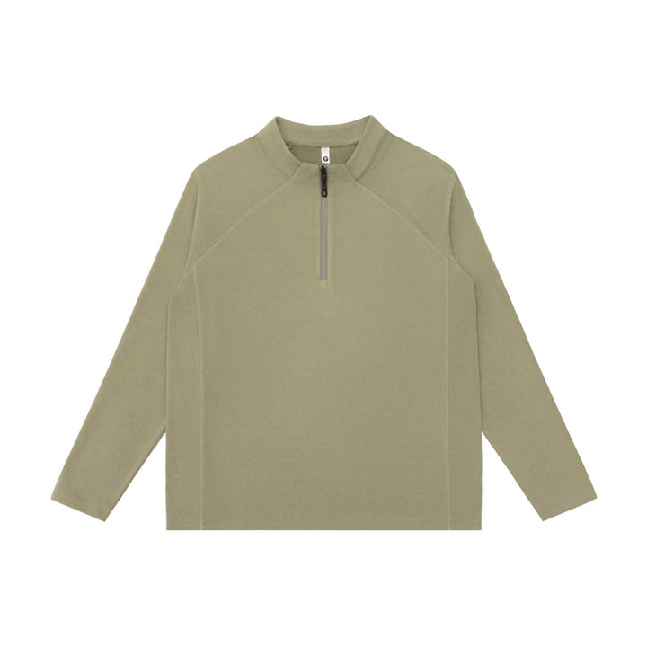 Unisex Halbzip-Sweatshirt mit Troyerkragen und Raglannähten Drune