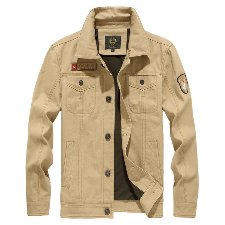 Herren Robust verarbeitete Canvas-Workerjacke mit Brustklappen, Innensaumfutter und Badge-Details Drune