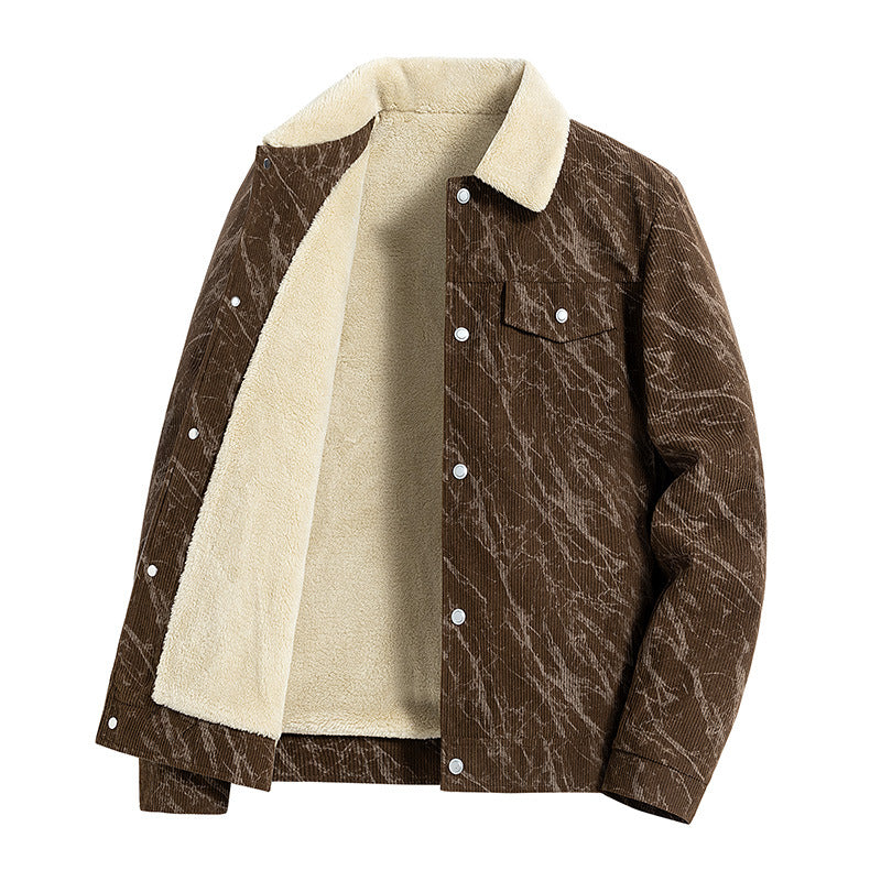 Herren Gemusterte Cordjacke Drune