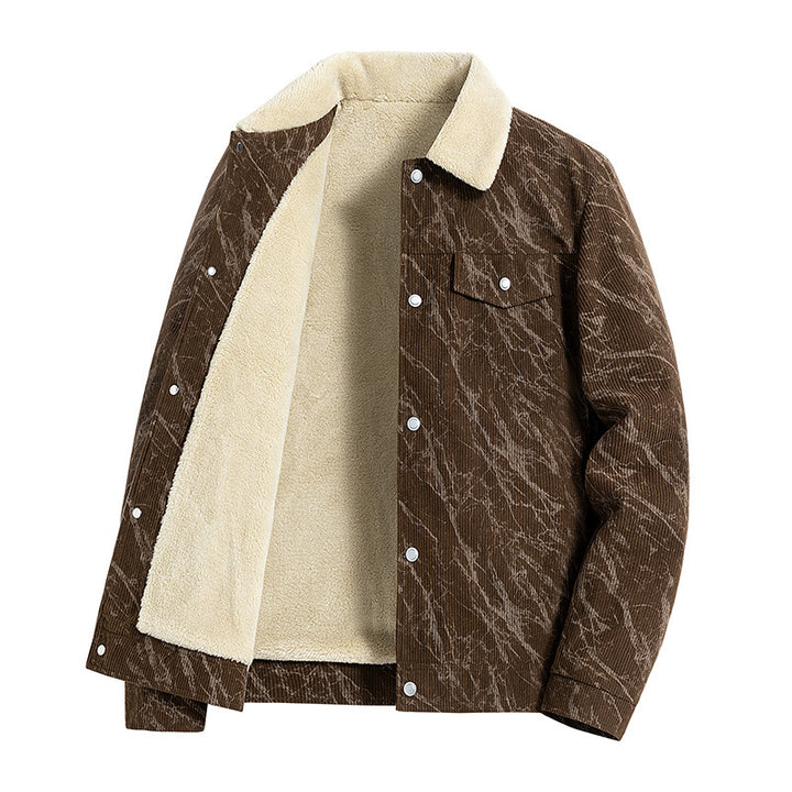 Herren Gemusterte Cordjacke Drune