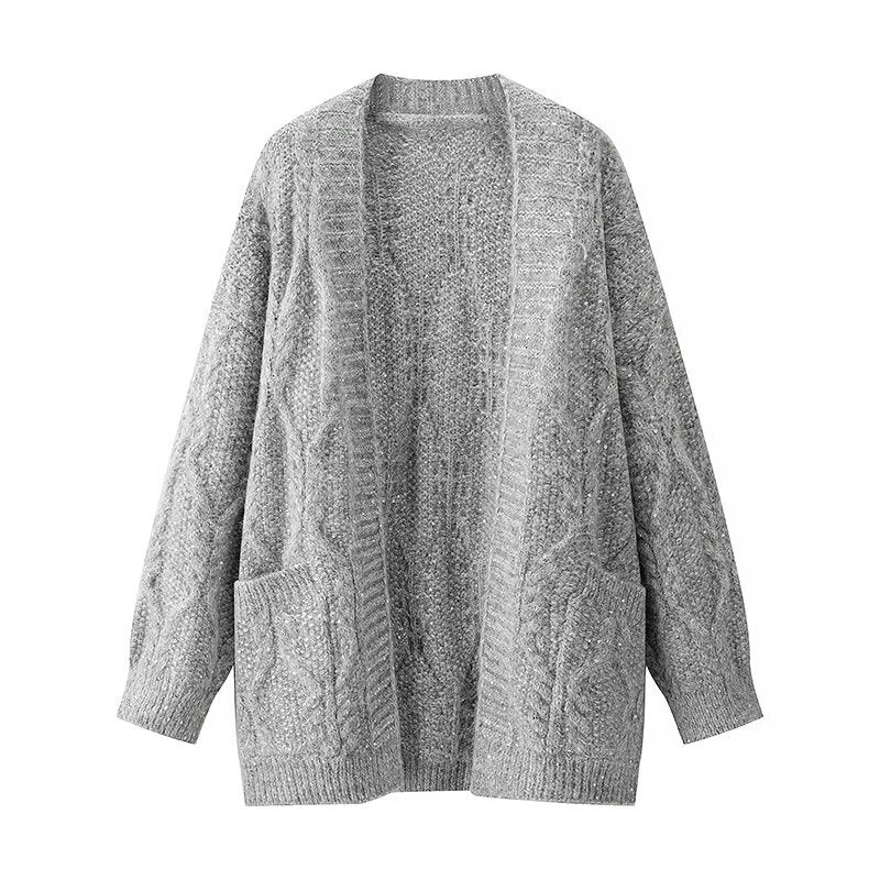 Damen Grobstrickjacke mit praktischen Taschen Drune