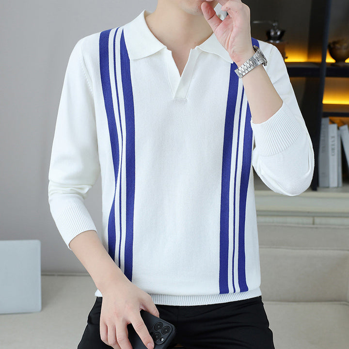 Herren Modisches Polo-Strickpullover Drune