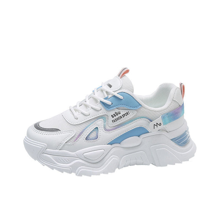 Damen Sportliche Sneakers mit voluminöser Sohle und reflektierenden Akzenten Drune