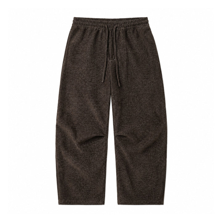 Damen Weite Relaxed-Hose aus Denim‑Optik mit elastischem Bund und Kordel Drune