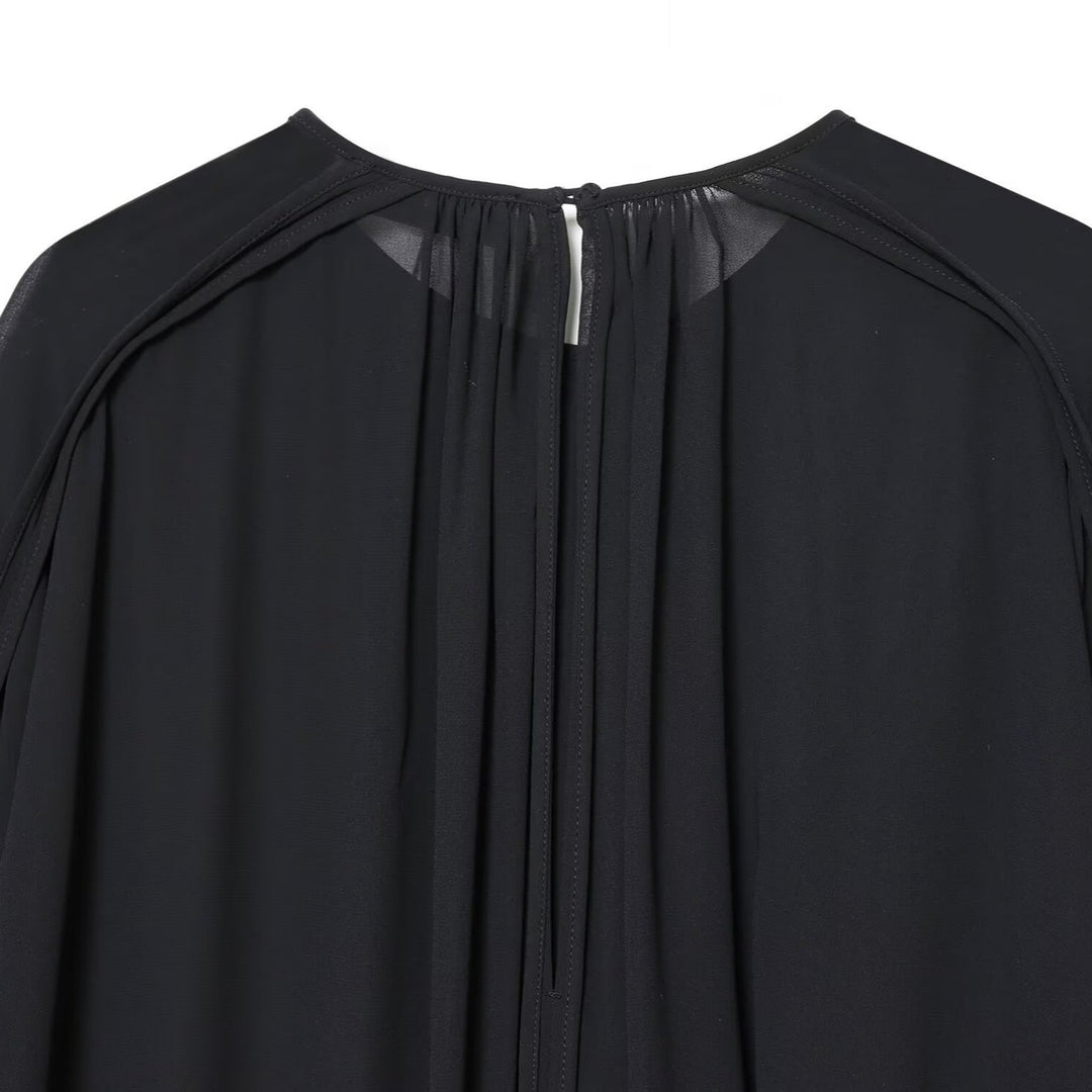 Damen asymmetrische Volant-Tunika mit Raffungen Drune