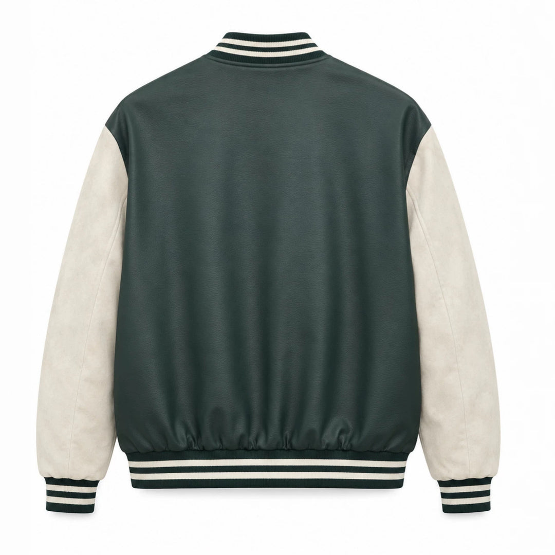 Herren Varsity-Bomberjacke im Letterman‑Stil mit Chenille‑Applikationen Drune
