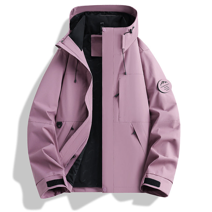 Herren Wasser- und Winddichte Softshell-Outdoorjacke mit verstellbarer Kapuze Drune