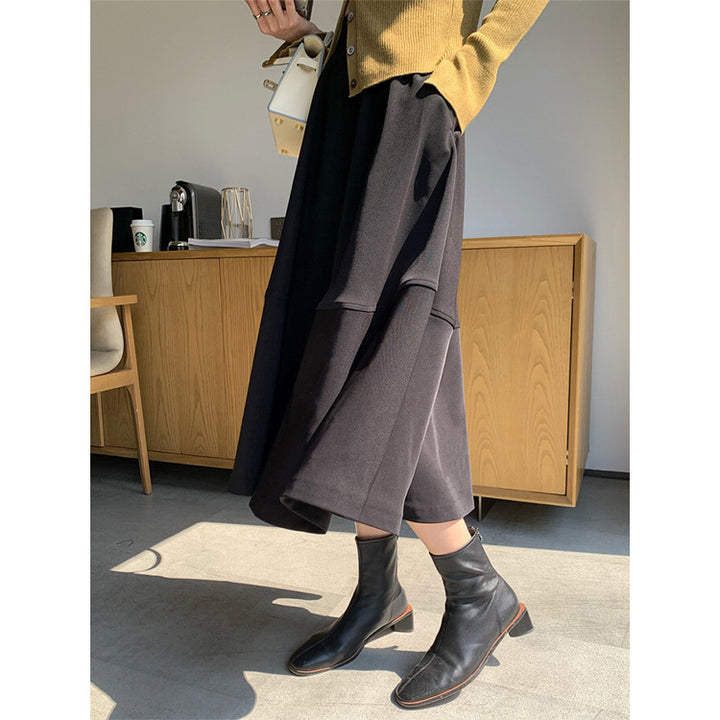Damen Eleganter Midirock aus luftiger Baumwolle Drune