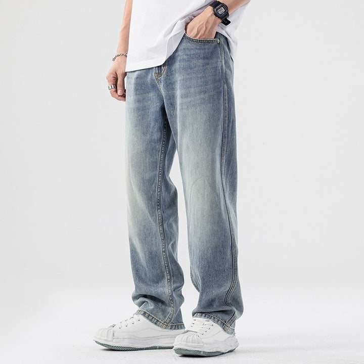 Herren Weitgeschnittene Jeans mit hohem Bund Drune