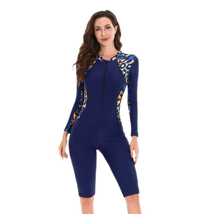Damen Sportlicher Langarm-Schwimmanzug Drune