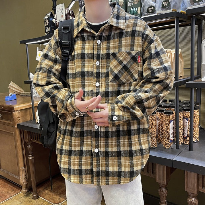 Unisex Karierte Flanellhemd Drune