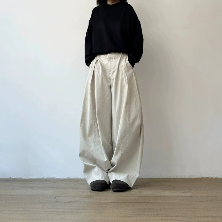 Damen Weitgeschnittene Chino-Hose Drune
