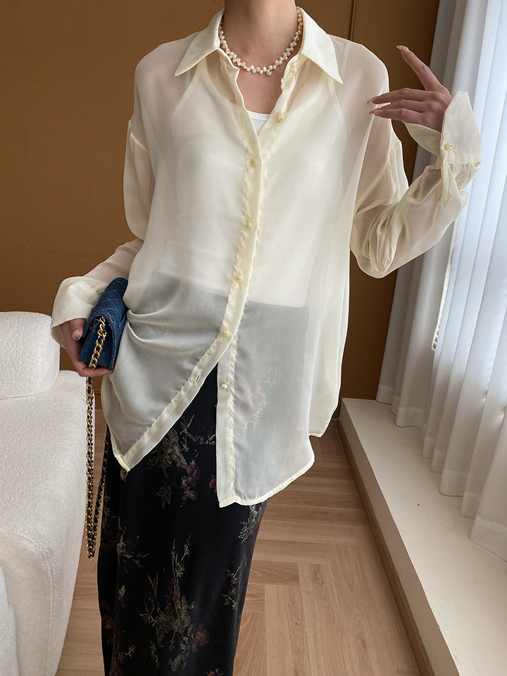 Damen elegantes Maxikleid mit floralem Muster und leichtem Overlay Drune