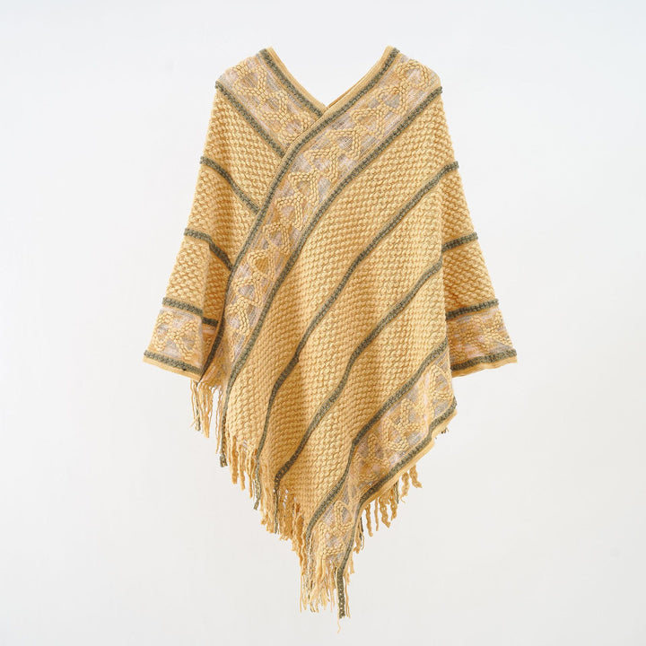 Damen Oversize-Strickumhang mit strukturierter Waffelstrick-Optik und Zopfbordüre Drune