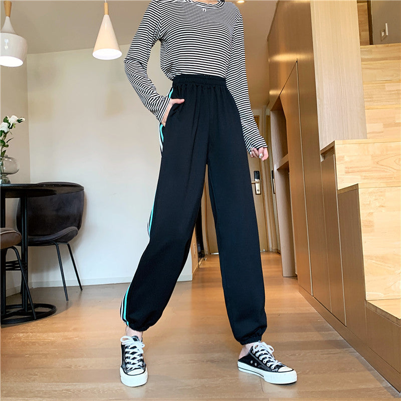 Damen Sportliche Jogginghose mit stylischen Seiteneinsätzen Drune