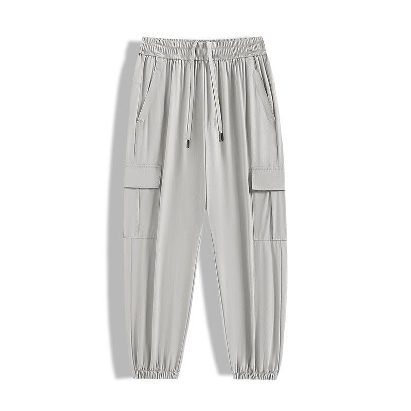 Herren Modische Cargo-Hose mit elastischem Bund und seitlichen Taschen Drune