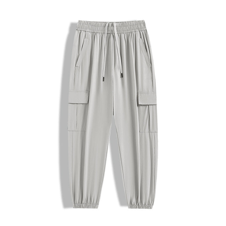 Herren Modische Cargo-Hose mit elastischem Bund und seitlichen Taschen Drune