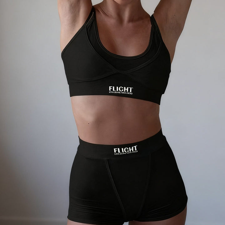 Damen Sportliches Unterwäsche-Set mit modischem Crop-Top und bequemen Shorts Drune