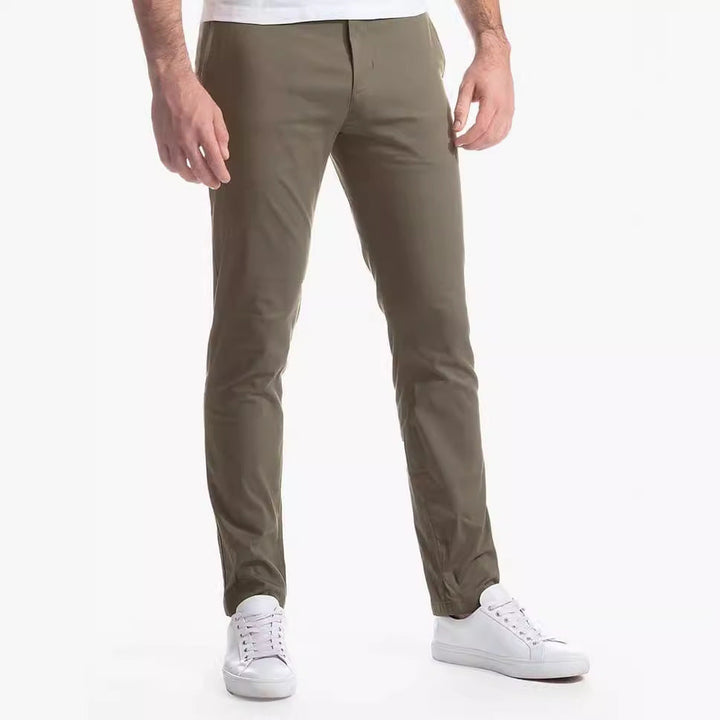 Herren Slim-Fit Chinohose aus atmungsaktivem Material Drune