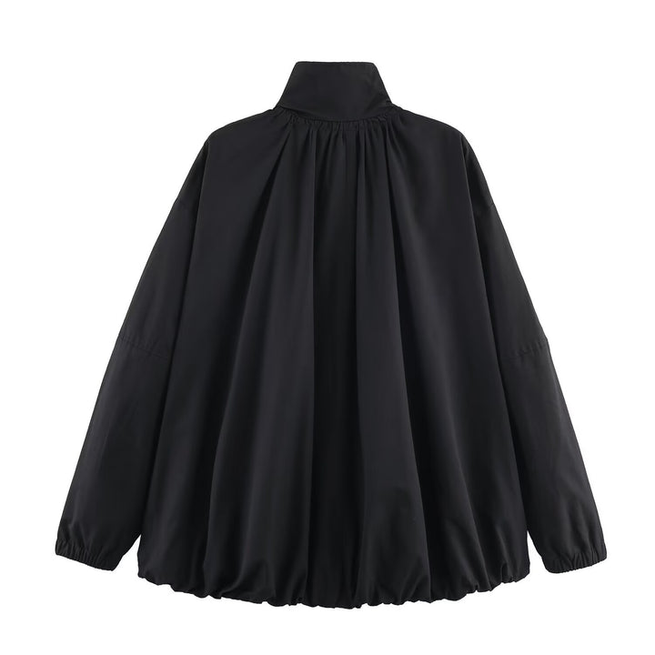 Damen modische Übergangsjacke mit hohem Kragen und lässigem Schnitt Drune