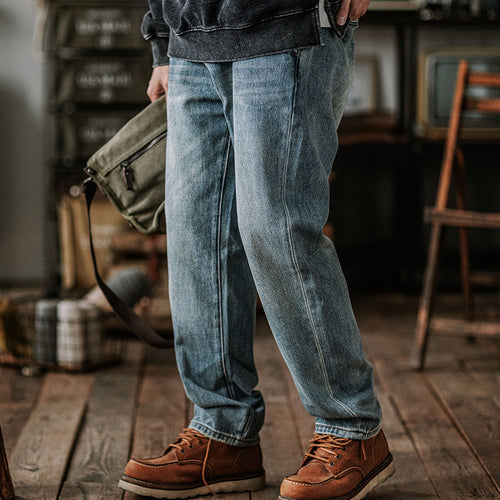 Herren Bequeme Indigo Denim Jeans Drune
