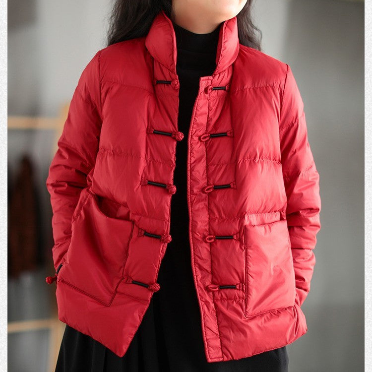 Damen Leichte Steppjacke mit Stehkragen und praktischen Taschen Drune