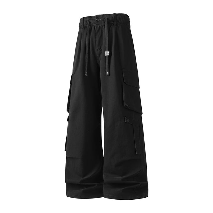 Herren Extraweite Baggy-Cargo-Hose mit Elastikbund, Tunnelzug und Mehrfach‑Utility‑Taschen Drune