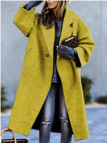 Damen Oversized Wollmantel Drune