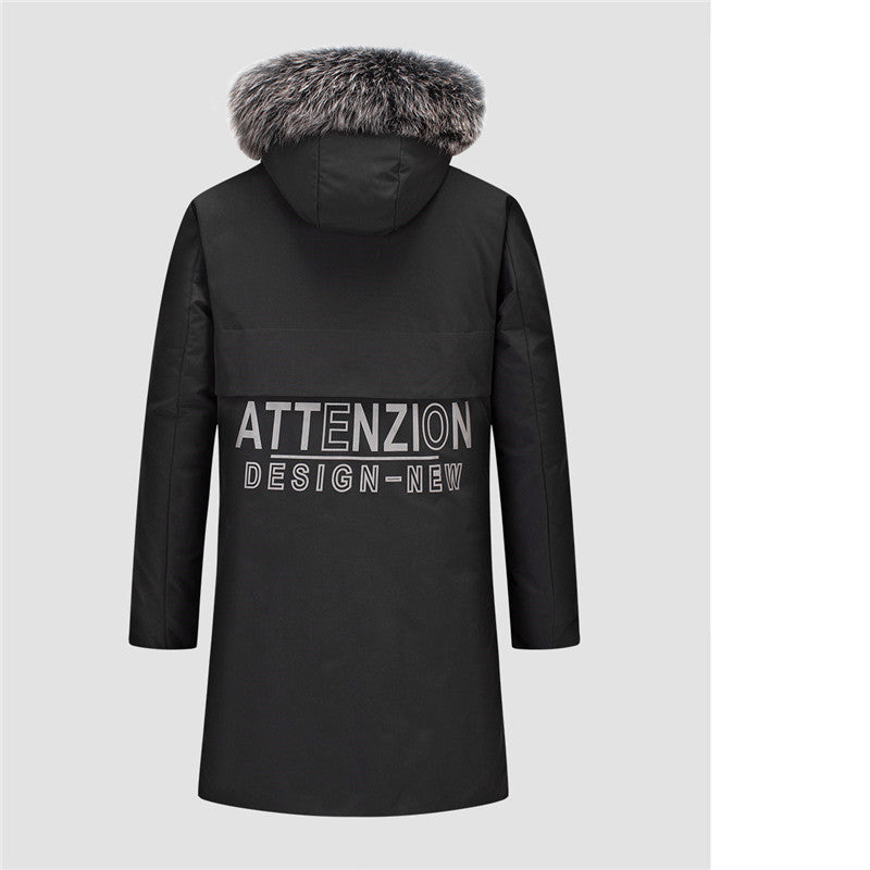 Herren Thermo Parka mit Kapuze und abnehmbarem Kunstfellbesatz Drune
