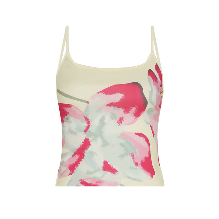 Damen Maxikleid mit asymmetrischem Schnitt und floralen Akzenten Drune