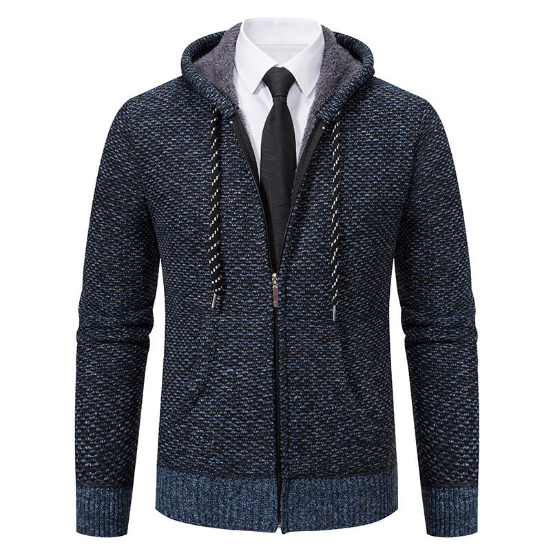 Herren stylische Kapuzenjacke mit weichem Innenfutter und eleganten Akzenten Drune