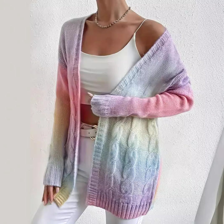 Damen Strickjacke im modernen Farbverlauf Drune
