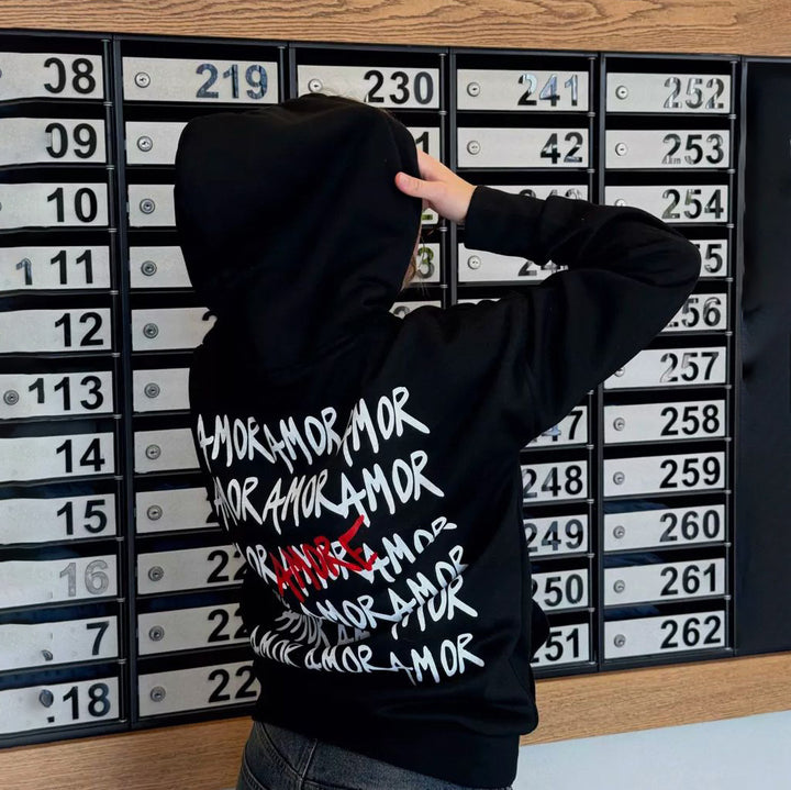 Damen Urbaner Hoodie mit auffälligem Schriftzug Drune