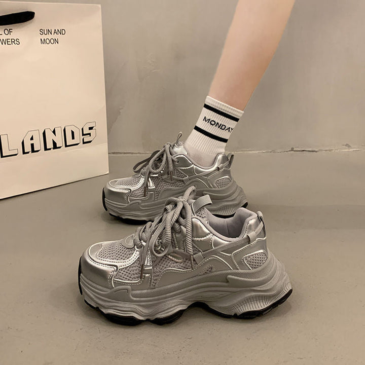 Damen Sneakers im urbanen Chunky-Stil mit atmungsaktiver Mesh-Oberfläche und komfortabler Dämpfung Drune