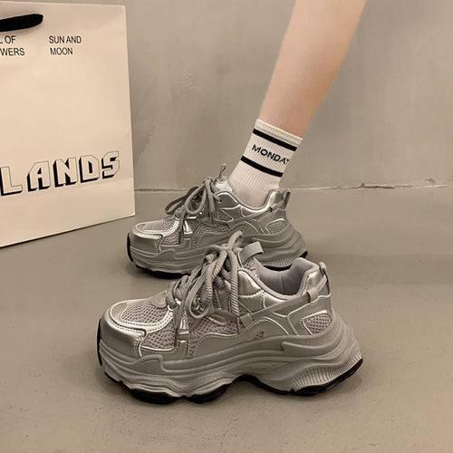 Damen Sneakers im urbanen Chunky-Stil mit atmungsaktiver Mesh-Oberfläche und komfortabler Dämpfung Drune