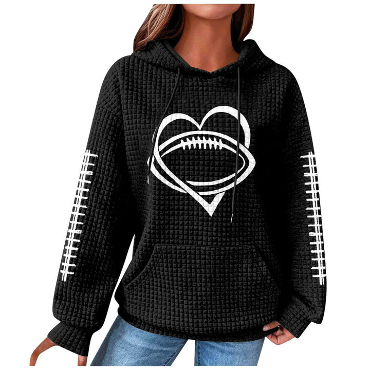 Damen Bequemer Kapuzenpullover mit Herzmotiv Drune