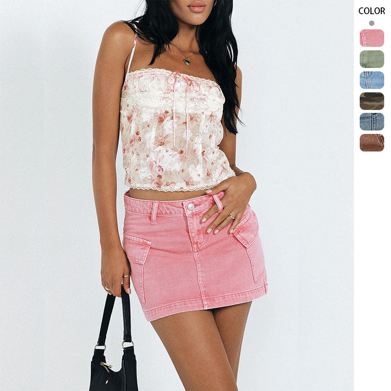 Damen Jeansrock mit praktischen Taschen und trendigem Schnitt Drune
