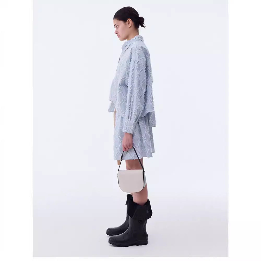 Damen lässige Shorts mit elastischem Bund und slidlichem Muster Drune
