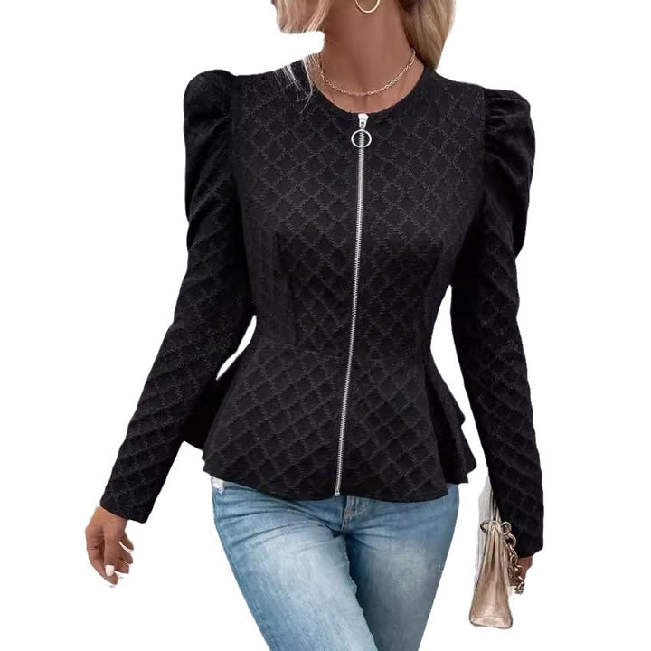 Damen modischer Blazer mit Puffärmeln Drune