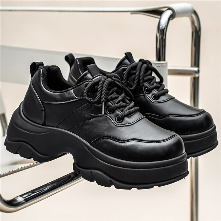 Damen urbane Plateau‑Chunky‑Sneaker mit extra hoher Dämpfung, gepolstertem Knöchelkragen und griffiger Offroad‑Profilsohle Drune