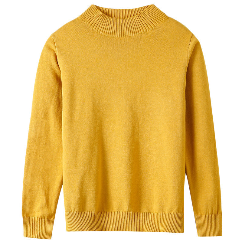 Damen Leichter Kurzgeschnittener Stehkragenpullover aus Feinstrick mit verlängerten Rippbündchen Drune