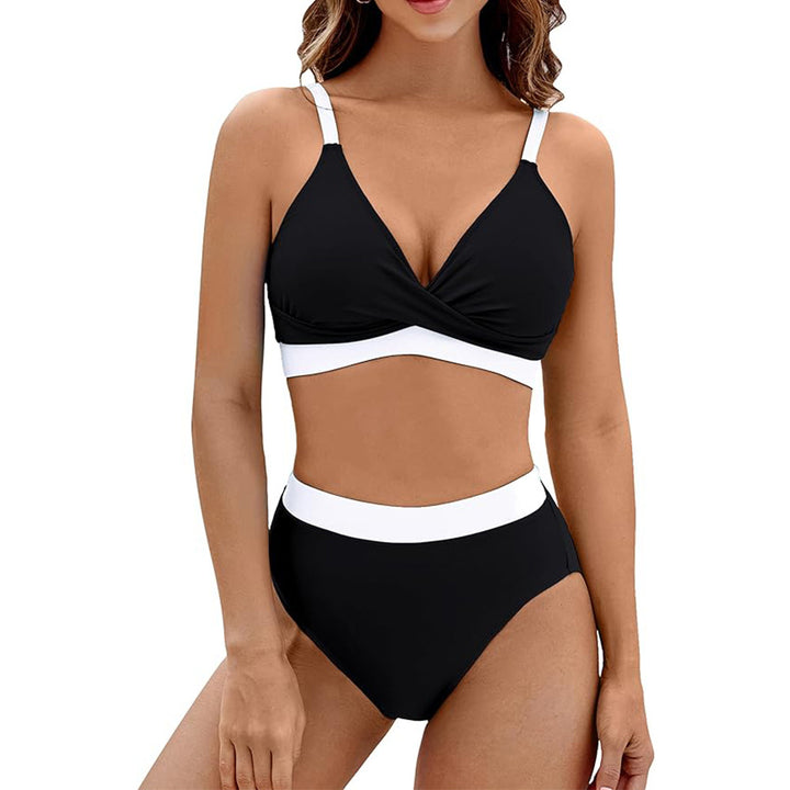 Damen Sportlicher Bikini mit modischem Wickeldesign Drune
