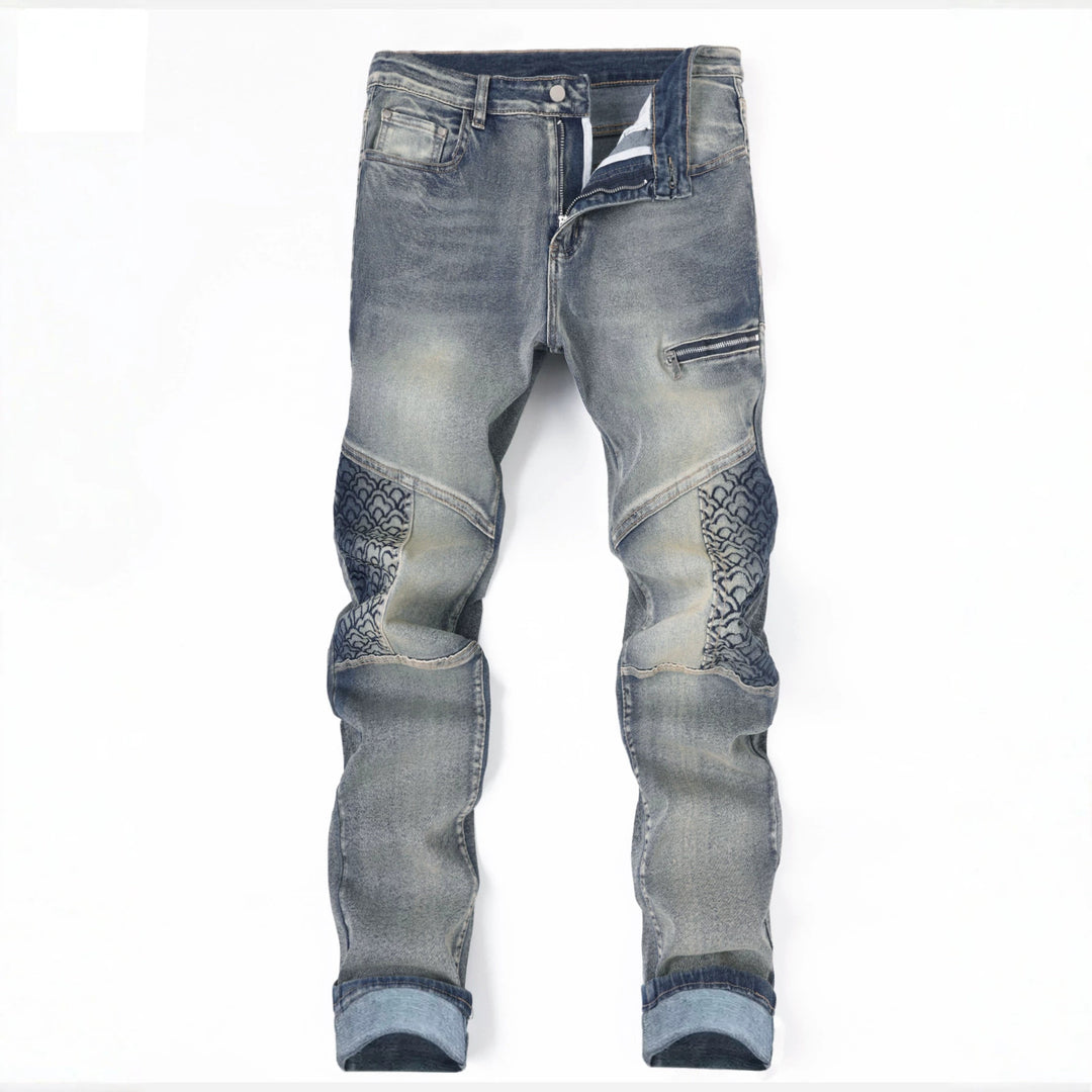 Herren Modische Jeans mit besonderen Nähten Drune