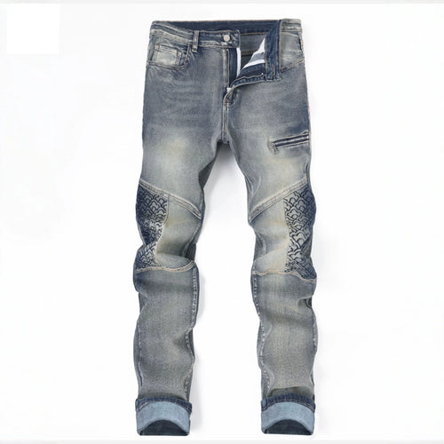 Herren Modische Jeans mit besonderen Nähten Drune