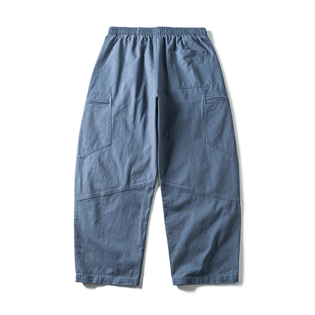 Herren Cropped Cargo-Hose mit elastischem Bund, Tunnelzug und Reißverschlusstaschen Drune