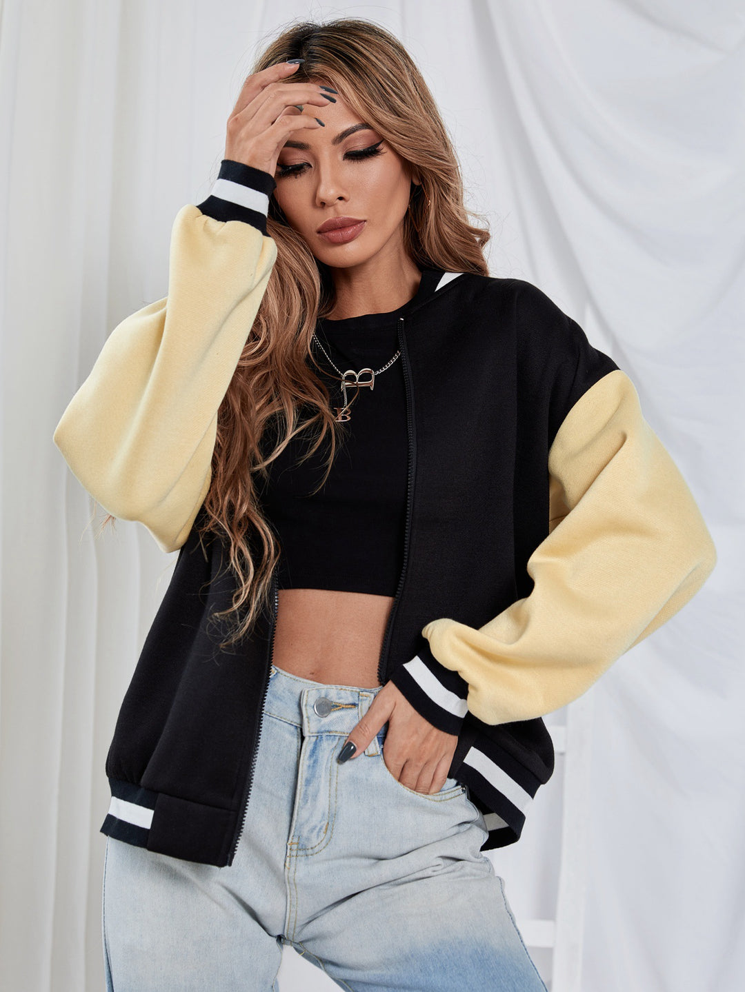 Damen Sportjacke mit Trendfarben und lässigem Schnitt Drune
